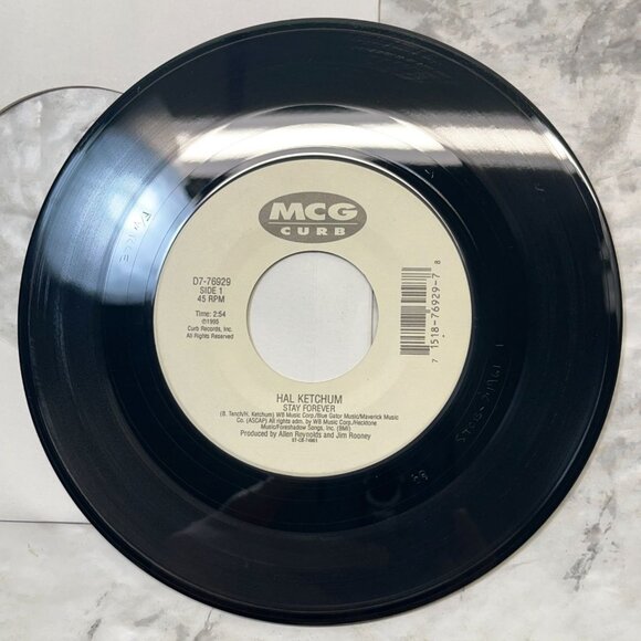 Hal Ketchum Stay Forever / Every Little Word 45 Vinyl 90s Country MCG Curb - Picture 4 of 6